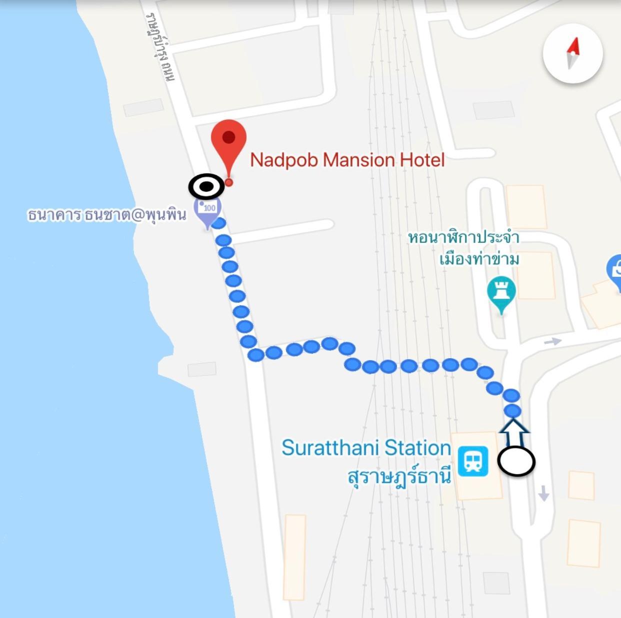 Nadpob Mansion Otel Surat Thani Dış mekan fotoğraf